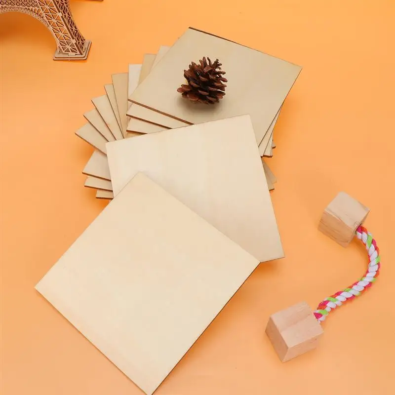 Экологические кусочки дерева прямоугольной формы деревянные чипсы DIY аксессуары для рукоделия