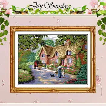 

Life in Countryside Counted Cross Stitch 11 14CT Cross Stitch Sets landscape Cross Stitch Kits Embroidery Home Decor Needlework