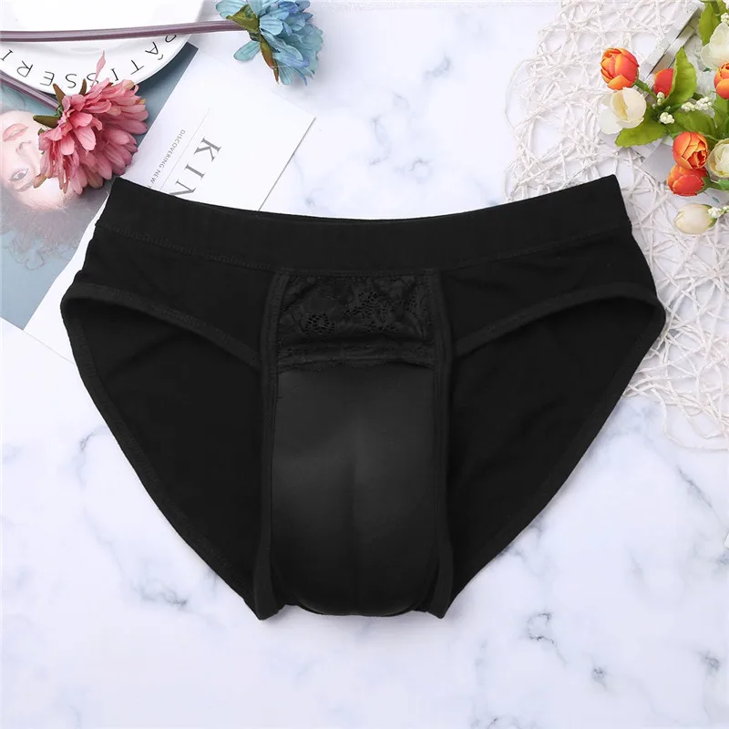 Black Мужское нижнее белье SISSY трусики скрывающие трусики gaff хлопковые дышащие Формирующие трусы для трансвеститов транссексуалов Хэллоуин нижнее белье - Цвет: Black