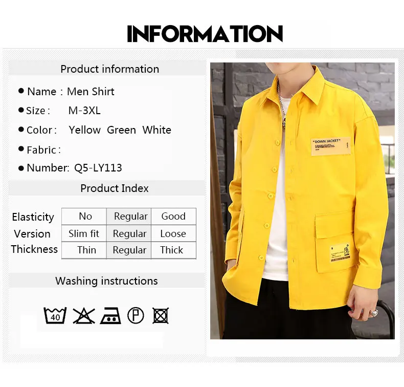 Уличная Мужская рубашка Trends Patch Designs Мужская рубашка с двойным карманом Осенняя черная белая Зеленая Мужская рубашка с длинными рукавами