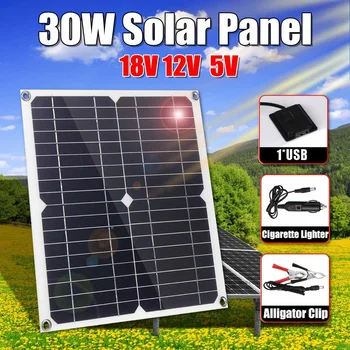 

30W Solar Panel Solar Power Outdoor Solar Cells Charger 5V USB Output Devices Portable Solar Panels for Smartphones