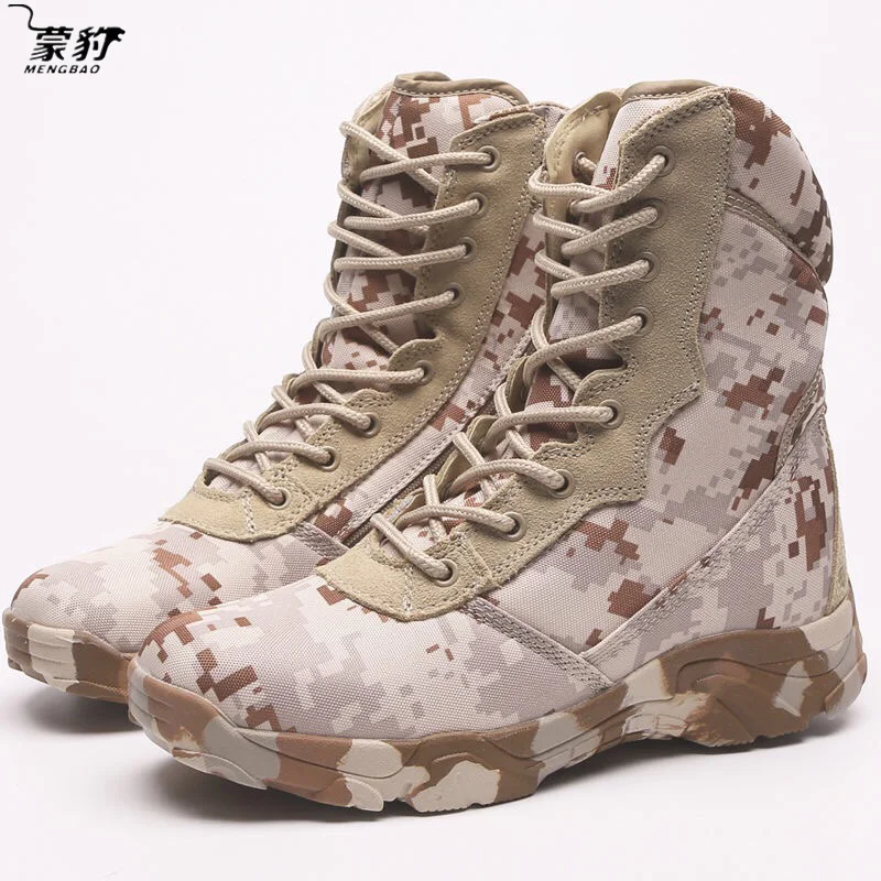 Mens Shoes Boots Combat Desert-Safety Camouflag Tactical-Boot Lightweight Ankle