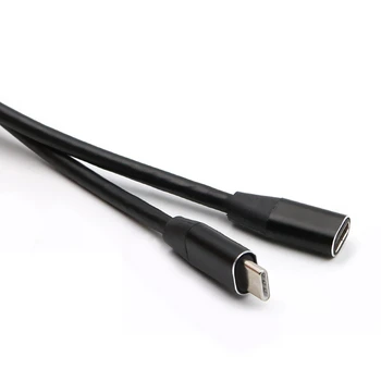 

New type-C male to female extension type c charging data audio and video full-featured extension cable length 1M black