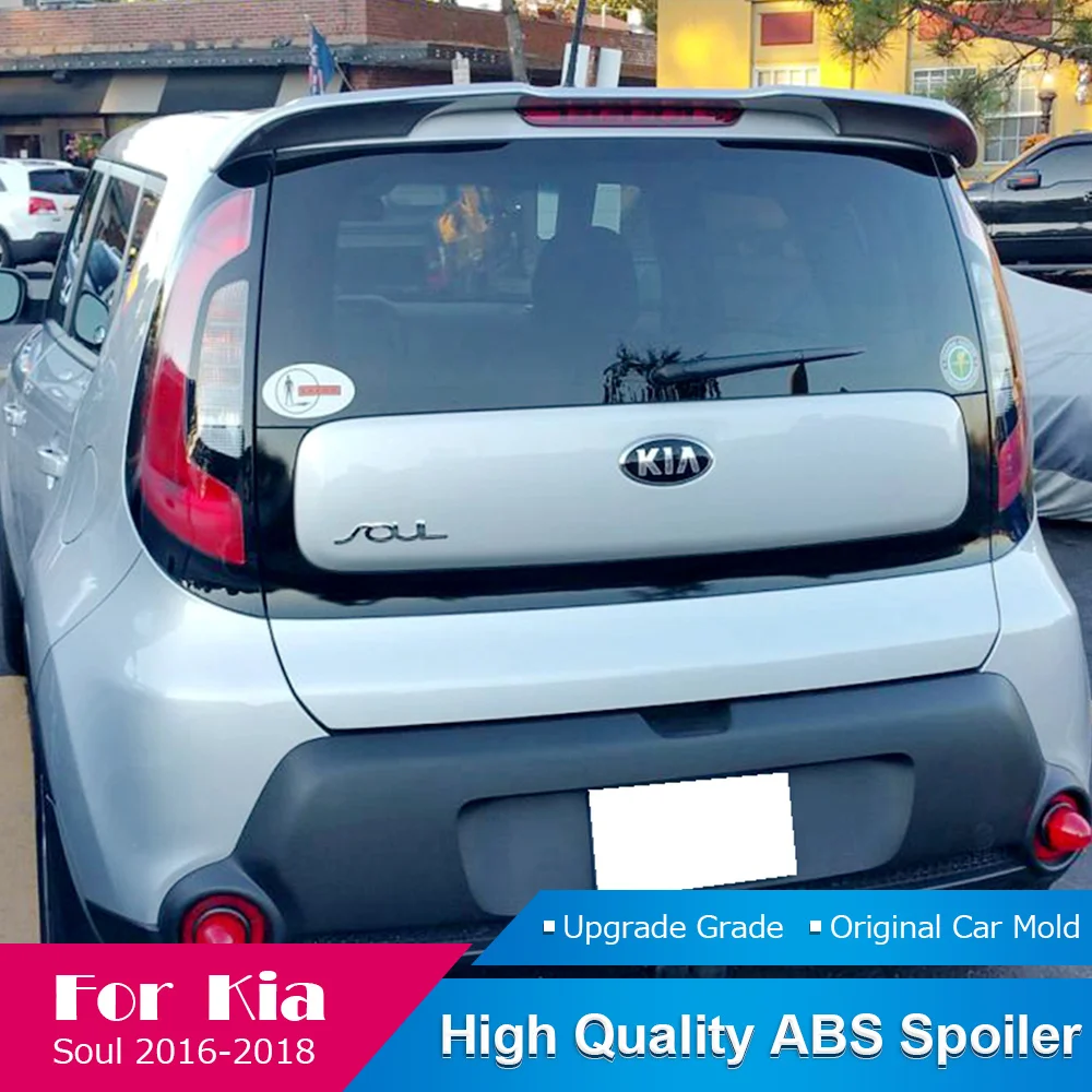 Черный спойлер AITWATT для Kia Soul 2016 2017 2018 материал АБС пластик высокого качества