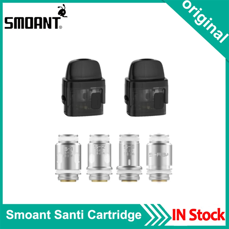 

Original Smoant Santi Pod Cartridge Coil 0.4ohm 0.6ohm 1.2ohm RBA DIY Coil Head for SANTI Pod Vape Kit