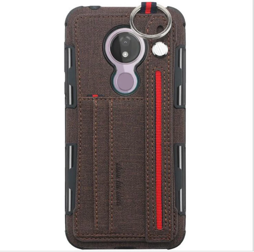 Brown Для MOTO Motorola G7 G7 мощность MOTO E E5 плюс Многофункциональный Карманный ручной кольцо для мобильного телефона Корпус для мобильного телефона, кожаный чехол - Цвет: Brown