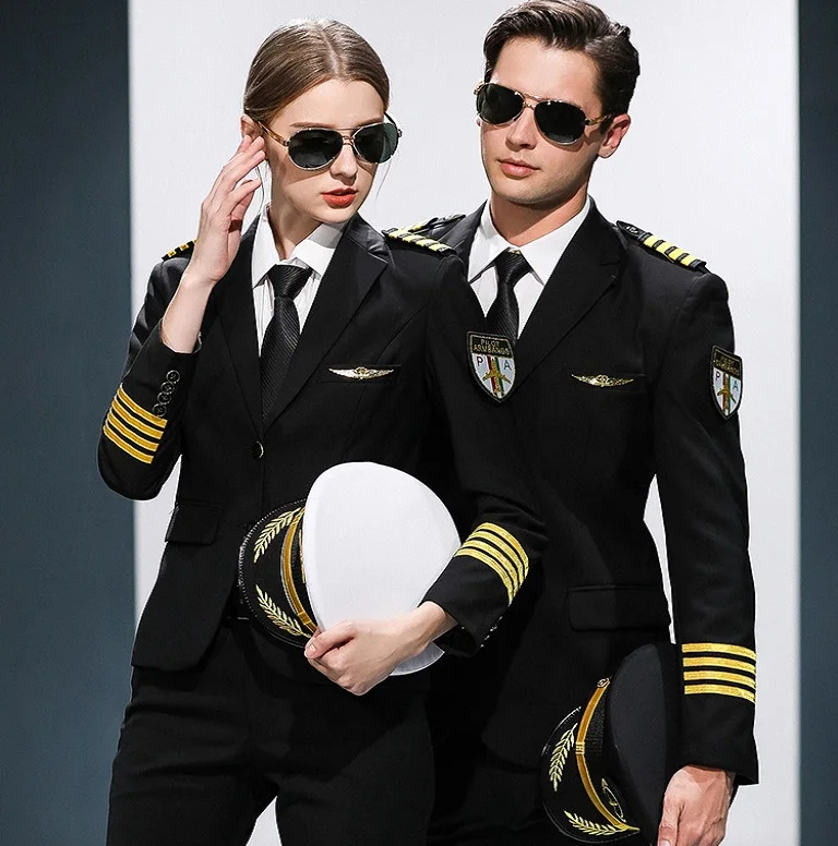 Костюмы капитана унисекс одежда члена команды air Airline co Flight attendant униформа KTV отель
