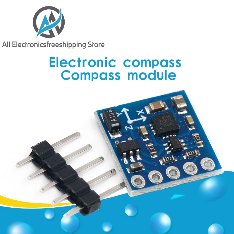 Магнитный сенсорный модуль для Arduino IIC Board HMC5883L 3V 5V Three 3|Регуляторы