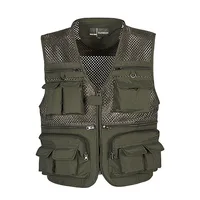2021 Outdoor Men Vest Tactical Webbed Gear Coat Summer Photographer Waistcoat Tool Many Pockets Mesh Work Sleeveless Jacket Male