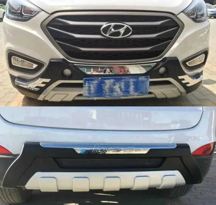 

High Quality New ABS Front+Rear Bumpers Car Accessories Car Bumper Protector Guard Skid Plate 2pcs For Hyundai IX35 2009-2012