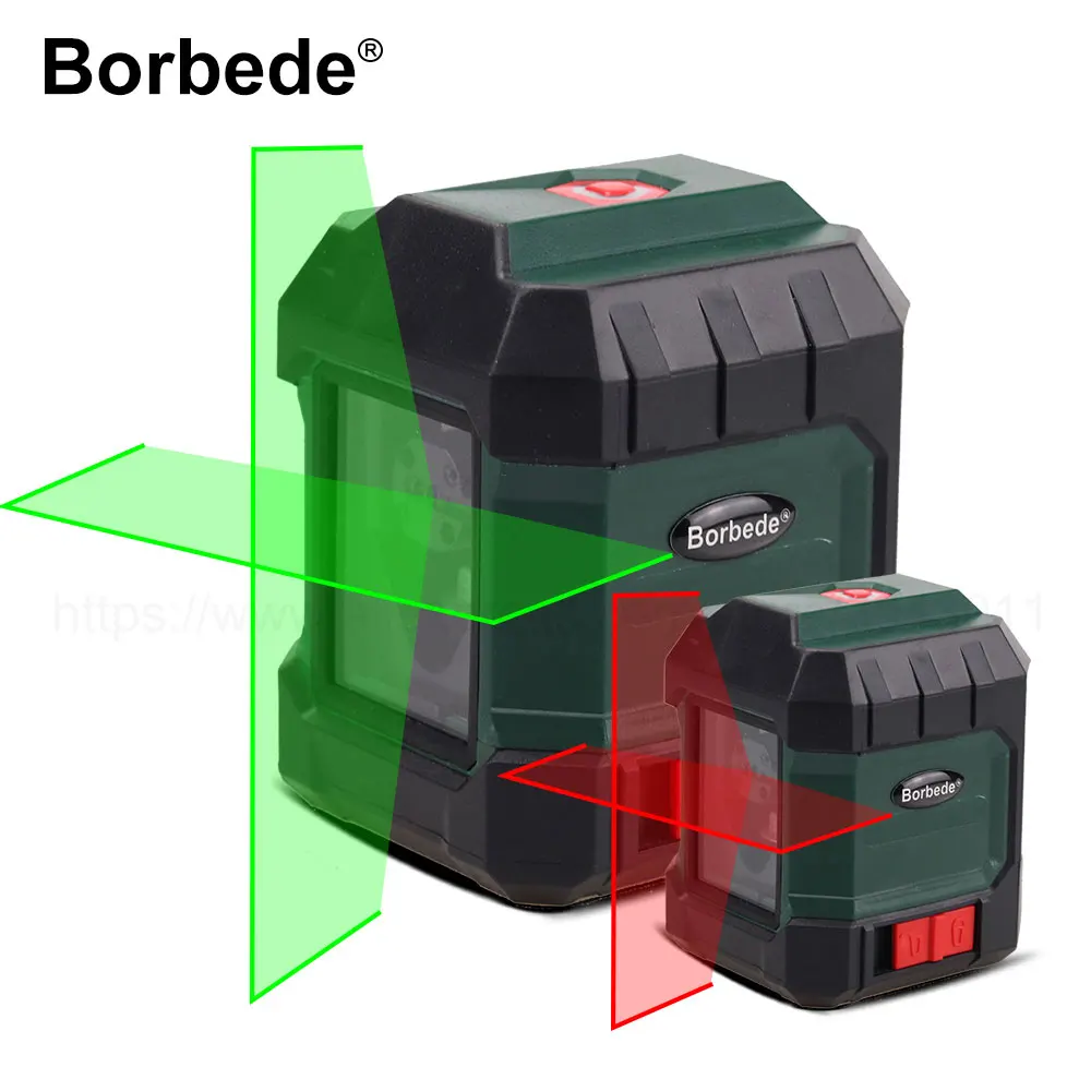 Billig [NEUE] Boebede Laser Ebene Rot Grün Strahl Selbst Nivellierung Horizontale und Vertikale Kreuz Linie Tragbare Mini level Meter