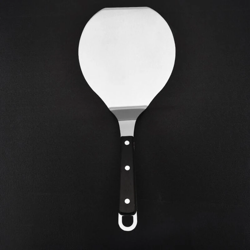 Stainless Steel Pizza Shovel Black Plastic Handle Cake Baking Tool Thick Kitchen Accessories | Дом и сад