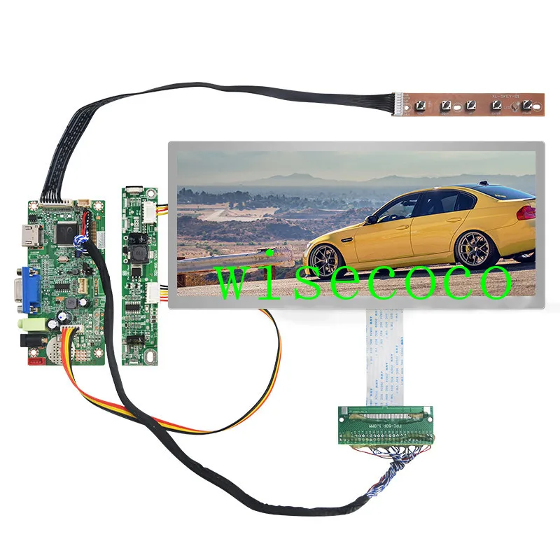 1920*720 10,3 inch ips HSD103KPW2-A10 ЖК-дисплей экран Сенсорная панель VGA HDMI 50 шпильки плата контроллера высокой яркости открытый дисплей