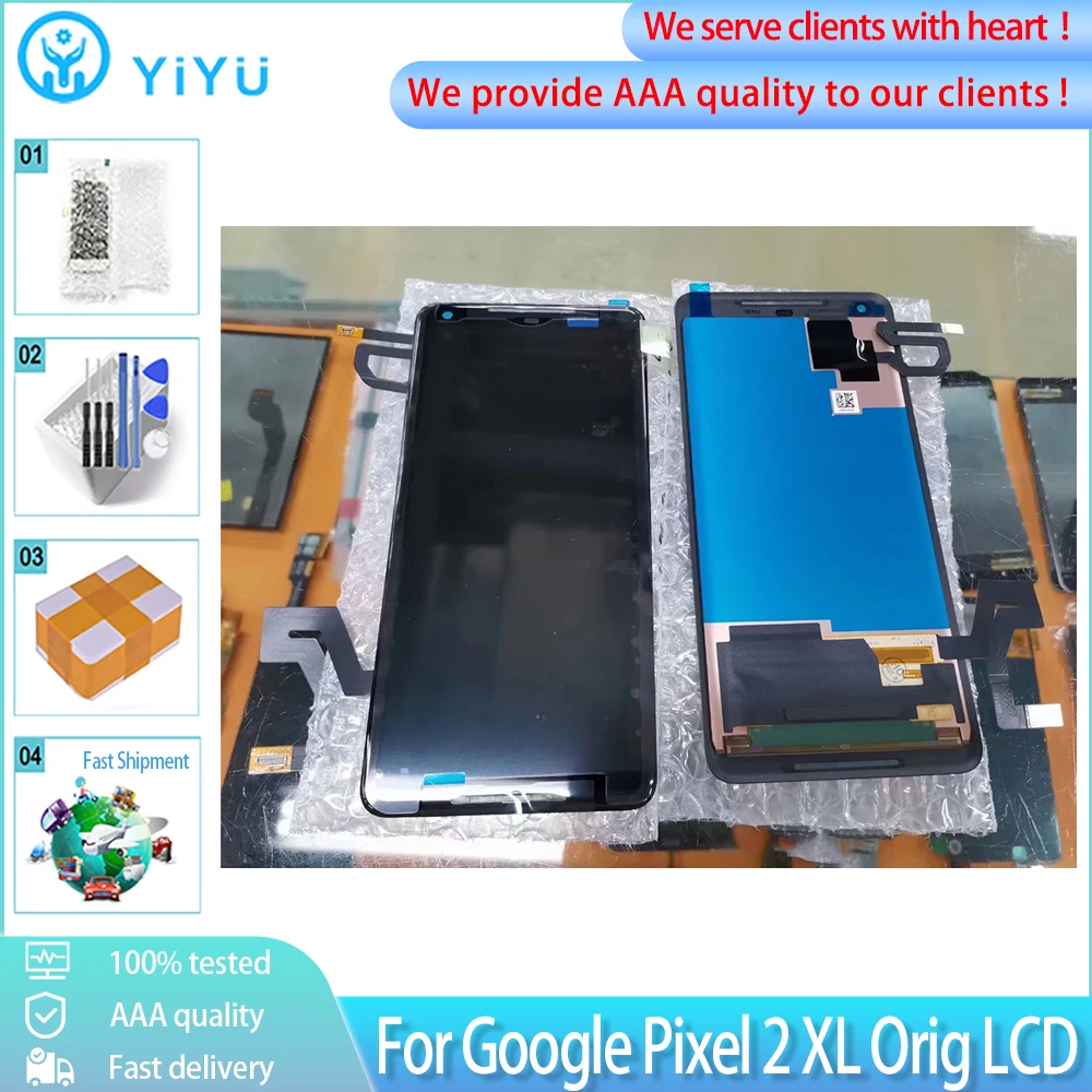 6 0 &quotОригинальный ЖК-дисплей для Google Pixel 2 XL сенсорный экран Pixel2 100%