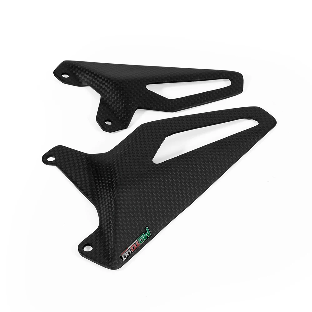 Углеродное волокно мотоциклетная пятка защита Rearset пластина подножки защитная накладка матовый черный для Ducati panigale V4 V4S