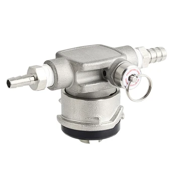 

All Stainless Steel 304 Low Profile Sankey D System Keg Coupler with Safety Pressure Relief Valve, Space Saving Keg Tap Coupler