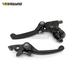 Foldable Brake and Clutch Lever Set for Motorcycles - Black Chrome Finish (BLACK)