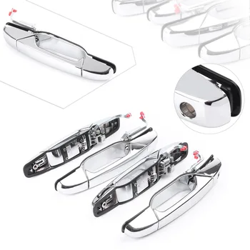 

For 2007-2013 Chevy GMC Cadillac Tahoe Yukon Sierra Denali 4Pcs Car Chrome Outside Exterior Door Handles Front Rear Left Right