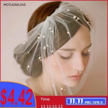 MEGA OFERTA ❤️ Velo de tul blanco con perlas, accesorios de boda elegantes para novia, niña, una capa, con cuentas, para mujer, velo de novia - discount item 11% OFF Bodas y eventos