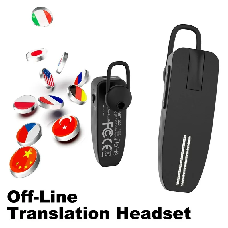 Wireless headset intelligent voice translation instant Bluetooth compatible 50 languages | Электроника