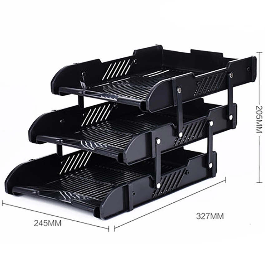 3-слойный пропиленовая сетка файл держатель Подставка для зарядки Органайзер лоток для документов для журнала письмо Бумага документ Офис стол подъемные файл лотки