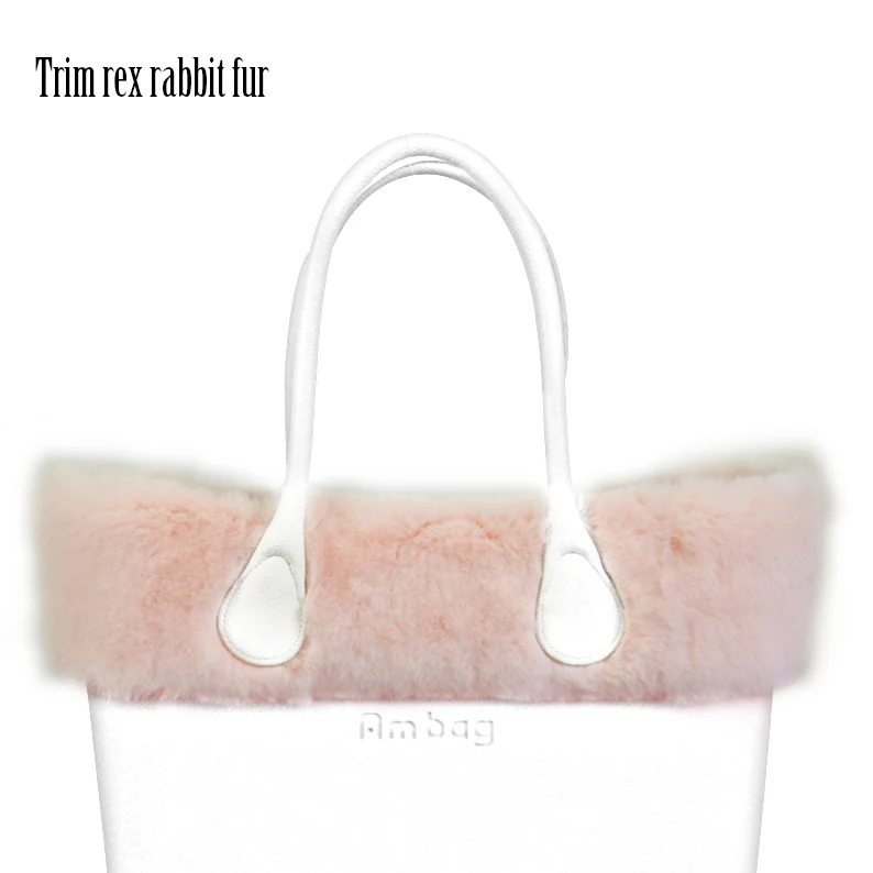 New Rex Rabbit Fur Plush Trim Decoration real genuine for Classic Big Mini Obag O Bag body | Багаж и сумки