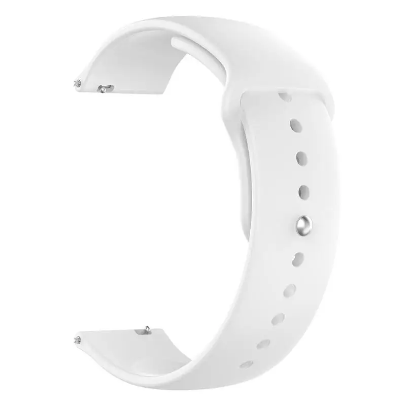 22mm Silicone Watchband for Samsung Galaxy Watch 46mm SM-R800 Wrist Strap for Samsung - Цвет ремешка: White