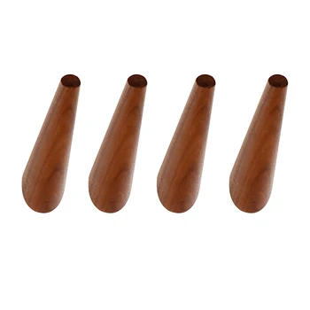 

4pcs Simple Trumpet Shape Heavy Duty Bedroom Kids Room Coat Hook Hanging Towels Wall Mounted Entryway Home Office Natural Wood