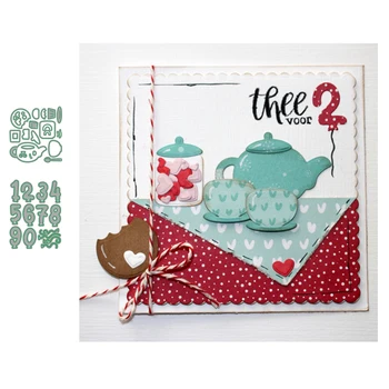

LLove CCraft Metal cutting dies craft cut mold Teapot & Number balloon Scrapbook paper craft knife mould blade stencils dies