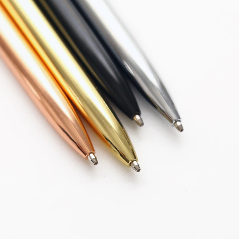 0.7mm Metal Luxury Gold Sivler Ballpoint Pens for Writing School Office Business Supplies