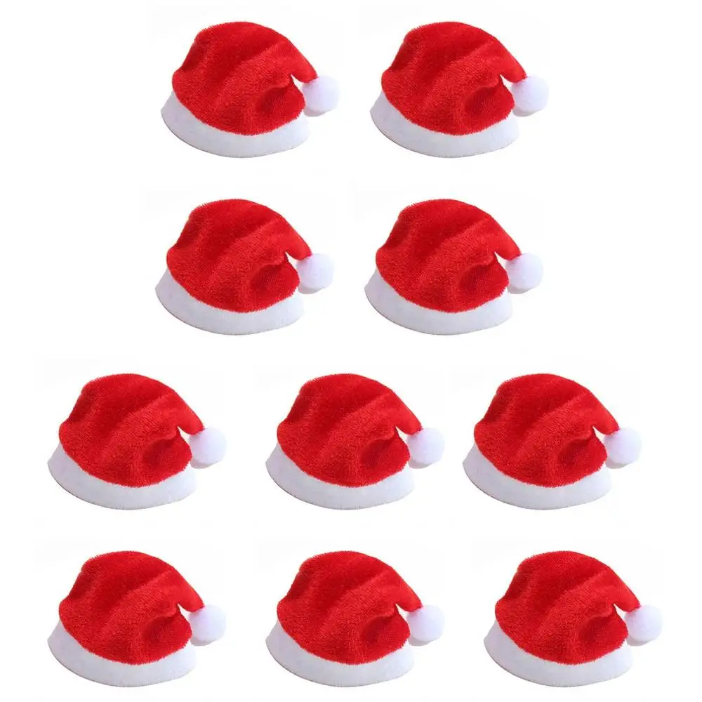 New Year Red Santa Hat Winter Warm Christmas High-grade Plush Adult Hat To Increase Thickening Big Ball Soft Plush Christmas Hat