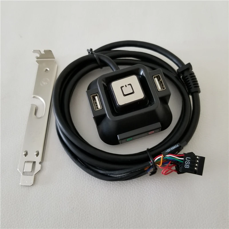 

PC Desktop Power Reset Switch Button USB Audio Microphone Port Cable 120cm