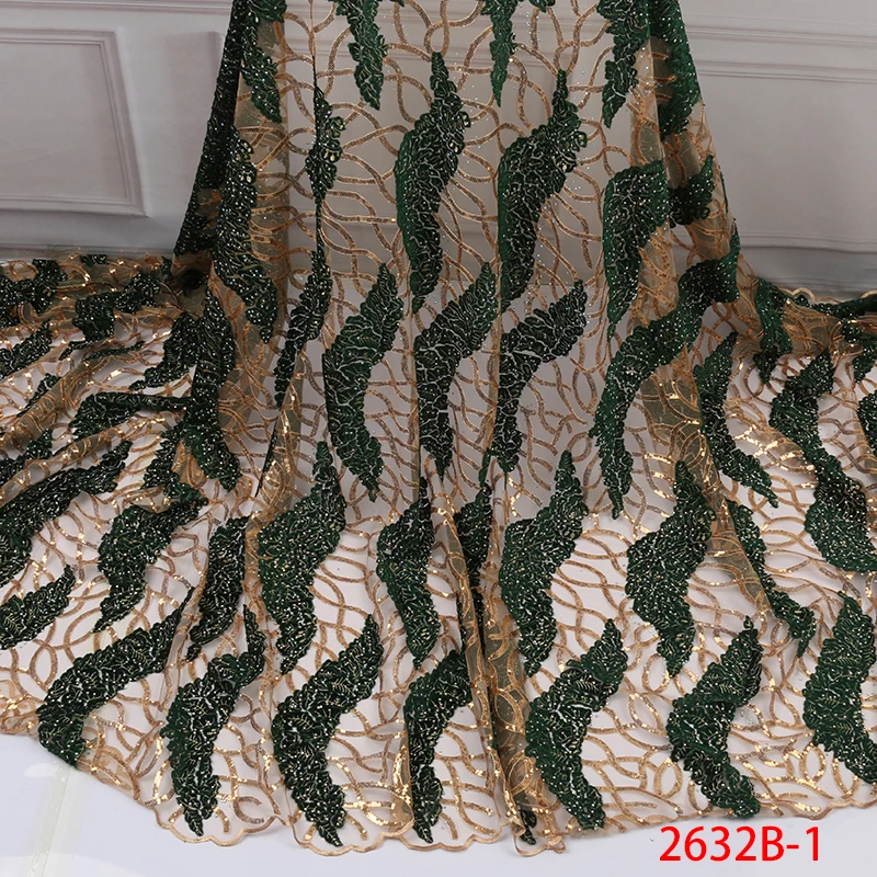 

Lace Fabric African Lace Stones Lace Fabric Nigerian High Quality Sequins Tulle Lace Fabric Dress