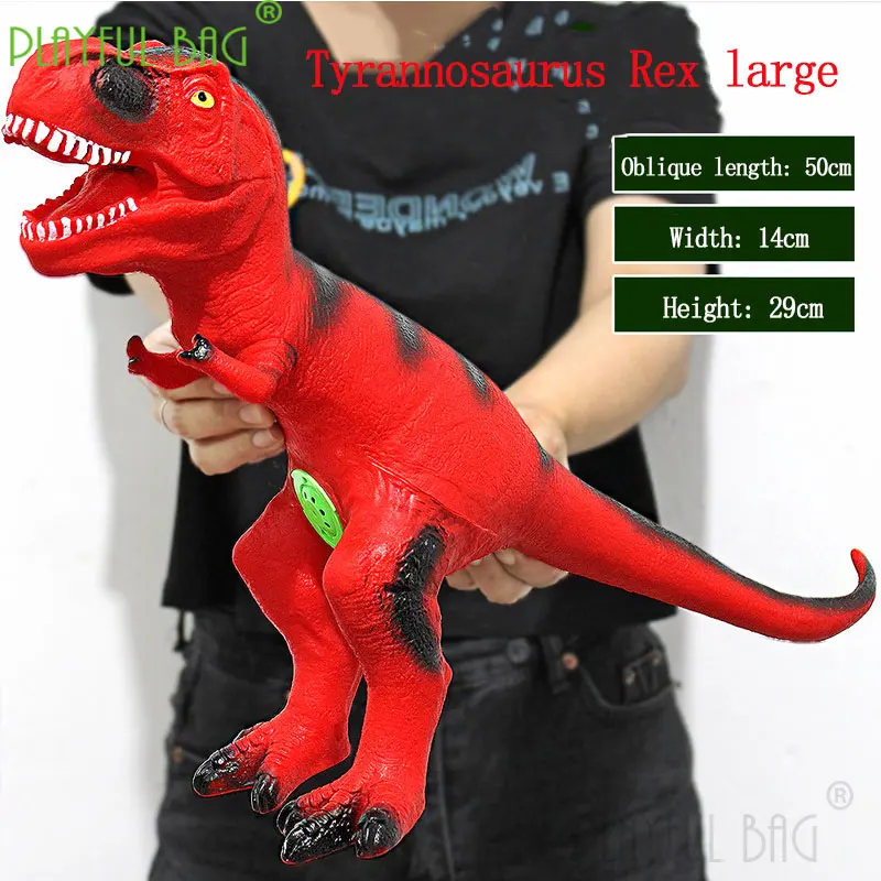 

Fun gifts hand made ornaments children's soft rubber Tyrannosaurus Rex toys vocal dinosaur animal simulation model VD03