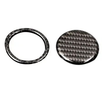 

Black White Car Engine Start Stop Switch Carbon Fiber Button Cover Set Replacement For Toyota 86/BRZ