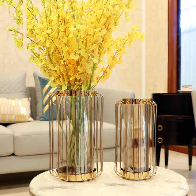 $US $56.30 Home Decoration Accessories European Light Luxury Deer Gold Vase Decoration Tv Cabinet Porch Tea Table American Living Room