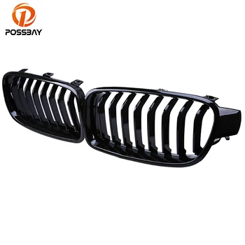 

POSSBAY Gloss Black Bumper Grilles for BMW 3-Series F31 325d/328dX Touring 2012-2017 Front Kidney Racing Grills Car Accessories