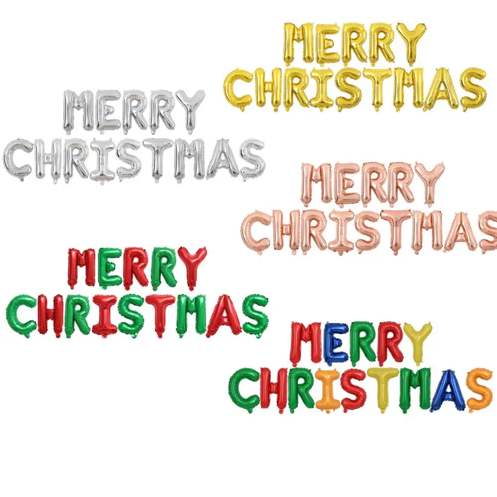 Набор с надписью &quotMerry Christmas&quot 16 дюймов украшение вечерние воздушный шар из
