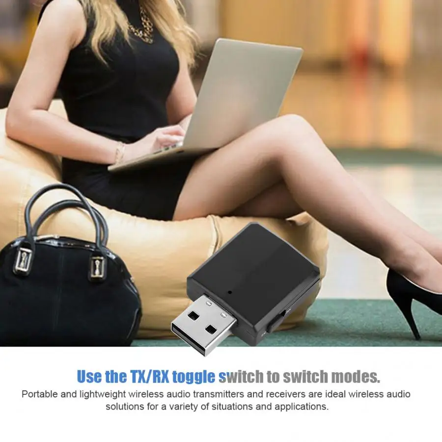 Портативный 5,0 Bluetooth 2 в 1 передатчик приемник аудио USB беспроводной мини-адаптер для компьютеров ноутбуков домашние стерео системы