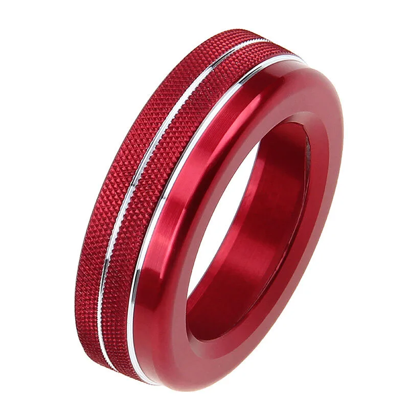 

1pcs Red Volume Knob Decor Ring Trim Cover For Mercedes Benz W176 W246 W212 W166