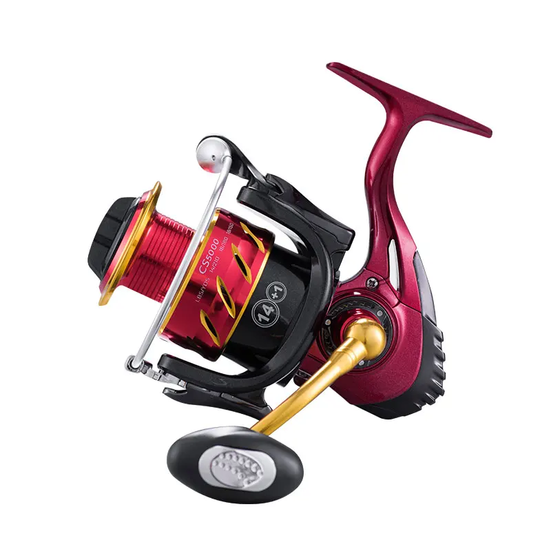 

14 +1 BB Spinning Reel Fishing Wheel 5.1:1 4.7:1 Gear Ratio High Speed 1000s -7000s Trolling Line Coil Rock Wedkarstwo Vessel