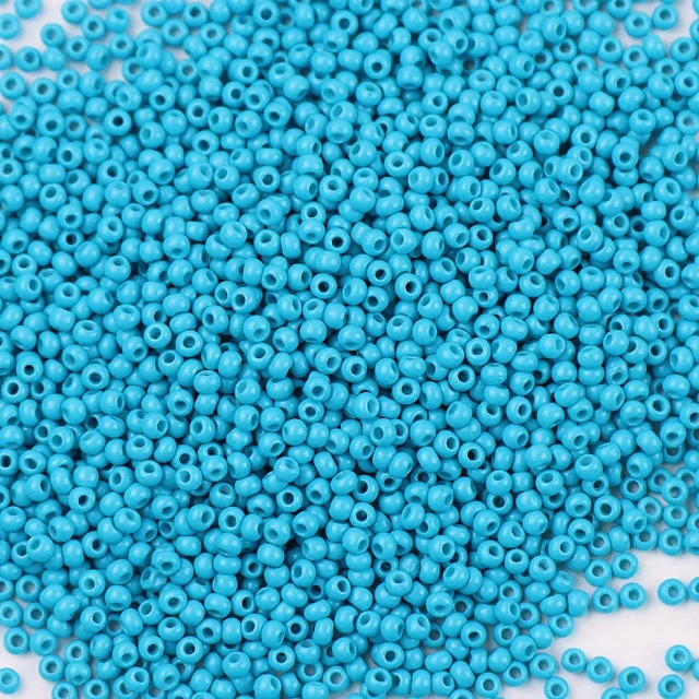 10g 720 Pieces 2mm Austria Solid Color Bead 12/0 Opaque Neon Round Beads Glass Seed Beads Handmade DIY Jewelry Bags Accessories 351 Blue