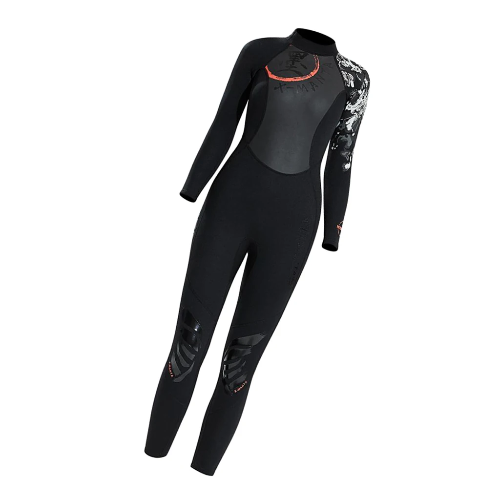 1Pc Women Wetsuit  Warm Wet Suit Jumpsuit Swimwear Back Zip Dive Suit Wetsuits for Water Sports