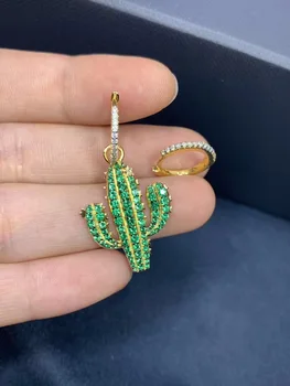 

Crystal Green Cactus Trendy Earrings new Drop Earrings Plant shape Party Jewelry Earrings Luxury Brand Travel Girl Accessories