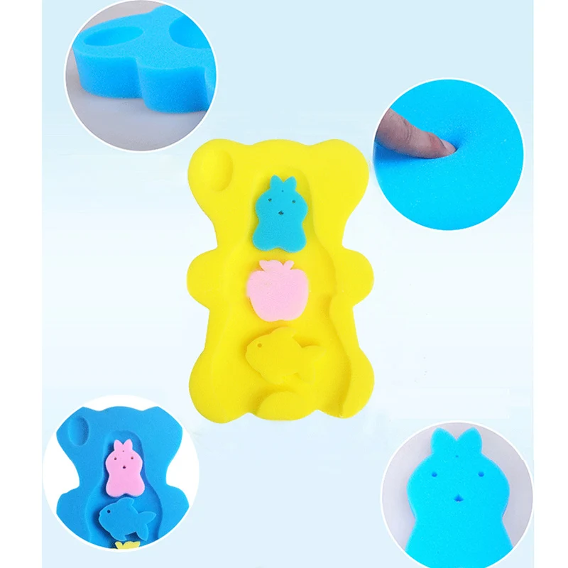 High Quality Soft Infant Baby Bath Sponge Cushion Anti Bacterial Skid Proof Bathing Mat Odor Free