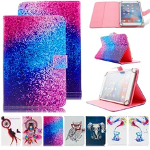 Универсальный чехол для 9,7, 10, 10,1 дюймов, планшет, ПК, с принтом, кожаный кошелек, флип-чехол, подставка, чехол для iPad, samsung, HUAWEI, lenovo, чехол