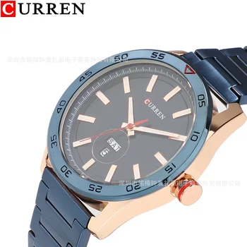 

2020PopularGift New Style Trend MEN'S Watch Waterproof Quartz Watch Calendar Watch Double Calendar Steel Belt MEN'S Watch