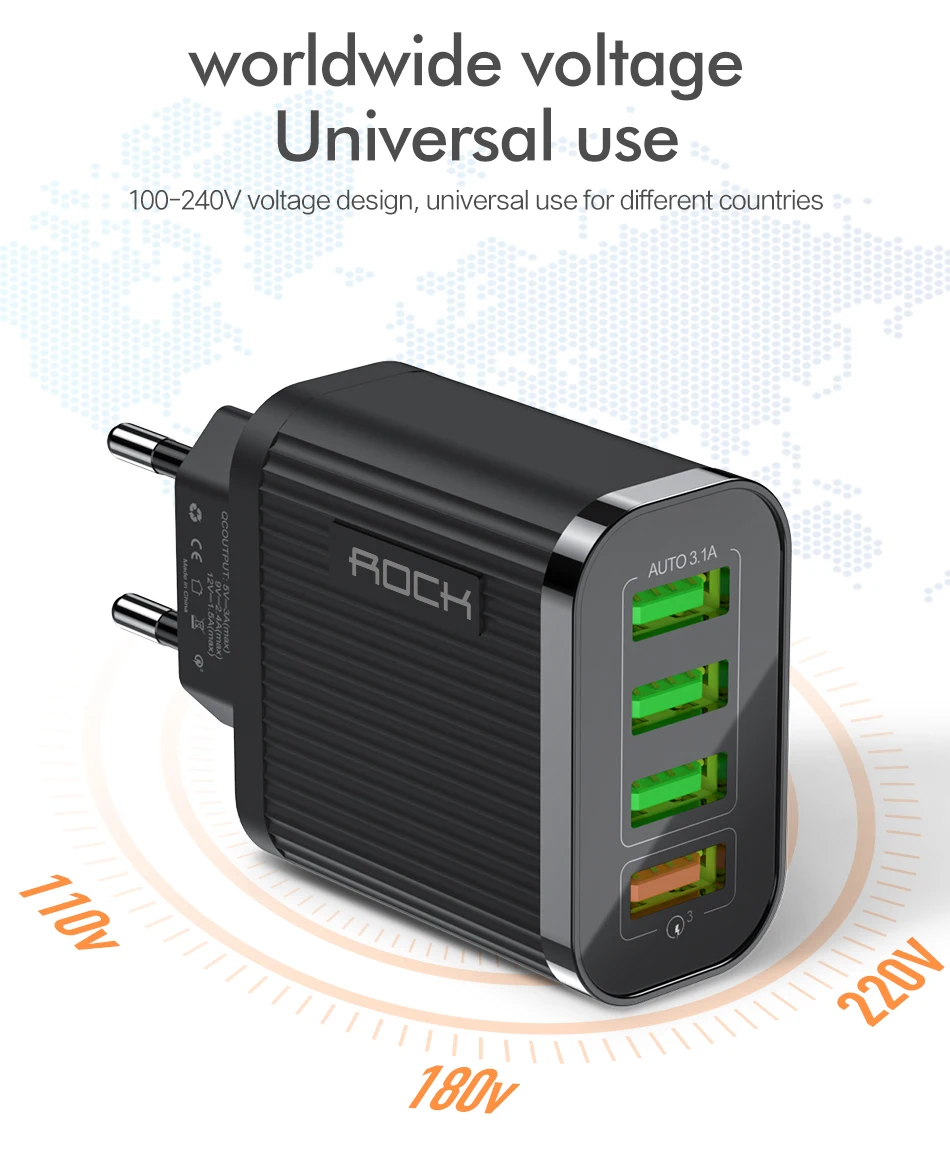 Biaze 35 Вт Быстрая зарядка 3,0 для iPhone зарядное устройство 4 порта USB зарядное устройство для телефона быстрое зарядное устройство для iPhone Xiaomi huawei настенный адаптер для путешествий