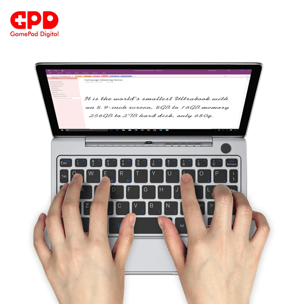 Карманный мини ноутбук GPD P2 Max сенсорный экран 8 9 дюйма процессор Celeron 3965y ОЗУ ГБ