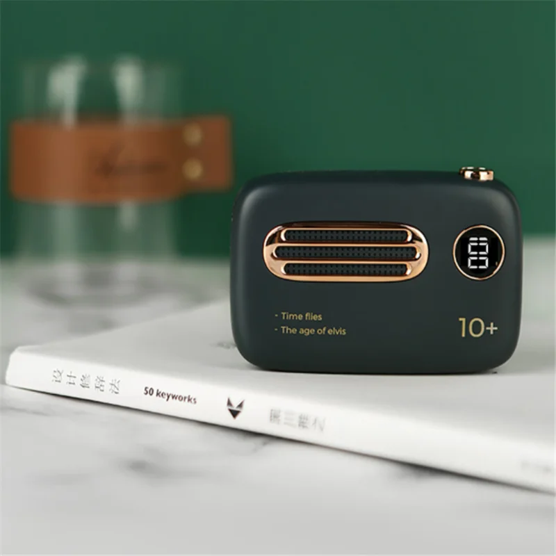 Xiaomi Ретро мобильный внешний аккумулятор 10000 мАч USB двойной порт выход цифровой дисплей мощность компактный портативный можно носить в самолете